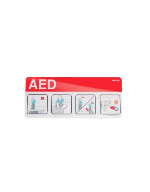 Philips AED Awareness Sign Placard – Red