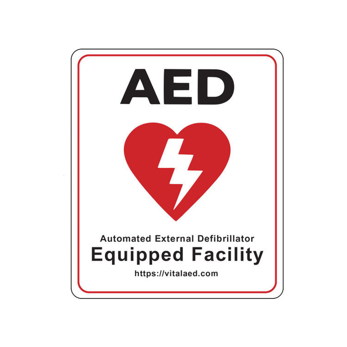 AED Equipped Facility Decal