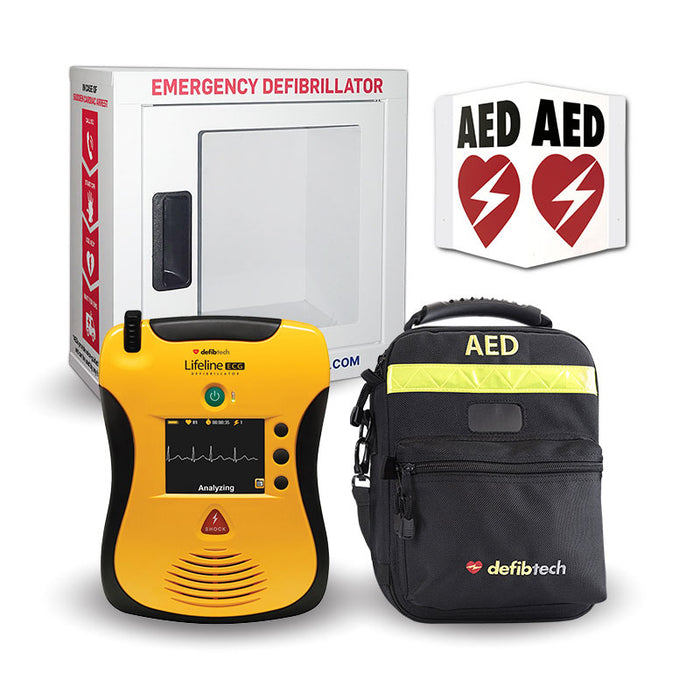 Defibtech Lifeline ECG AED package wall cabinet