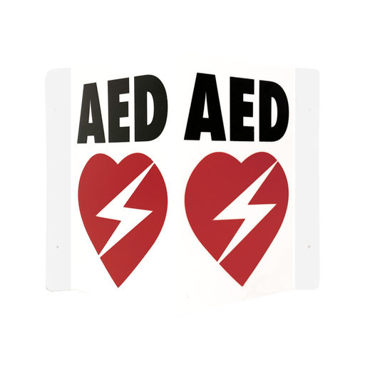 Wall AED V-Shaped Sign